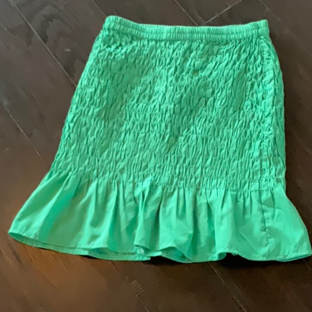 Vero Moda Green Smocked Mini Skirt